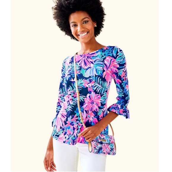lilly pulitzer waverly ruffle top